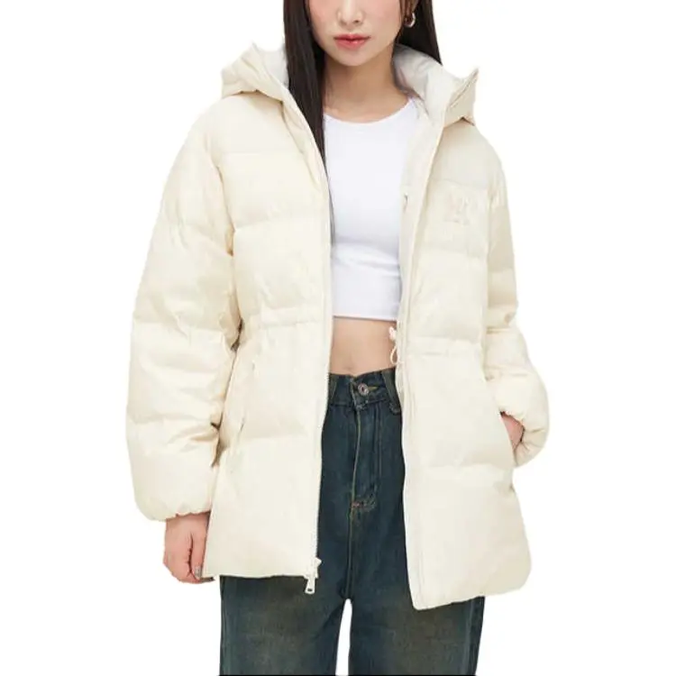 MLB MONOGRAM Series New York Yankees Team Down Jacket Women's Dark Cream-3