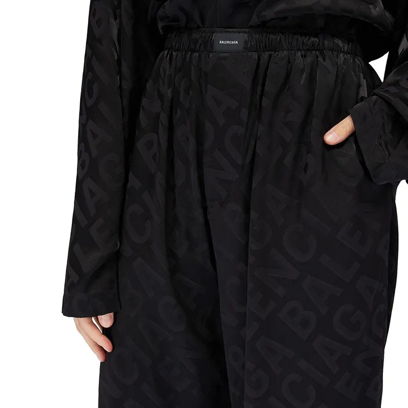 Balenciaga Pajama Pants Women's Black-4