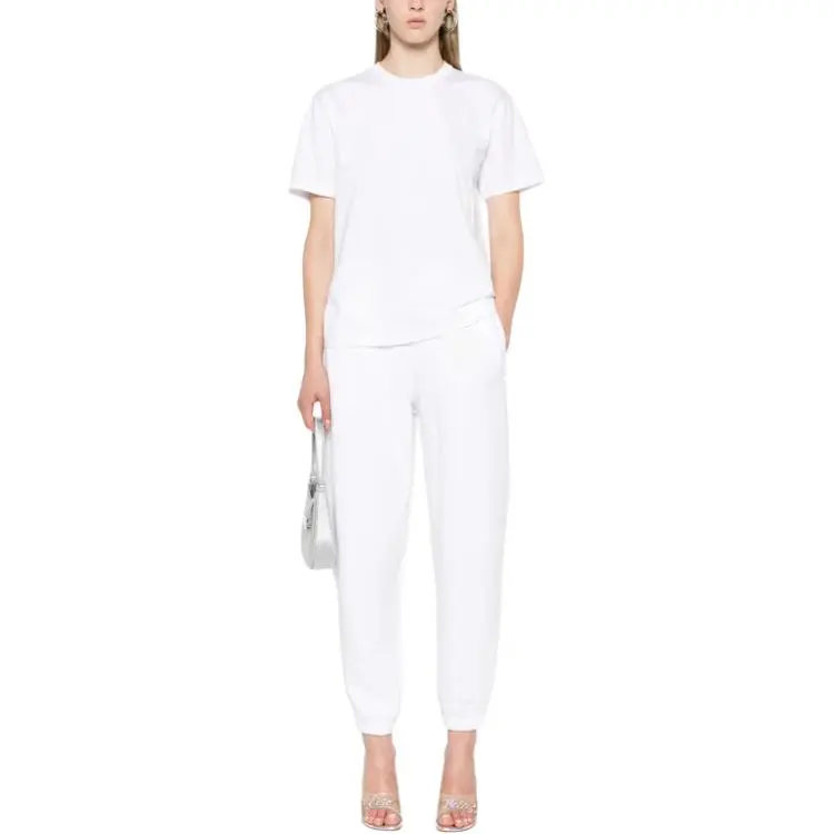 Alexander Wang Essential Jersey Puff Logo Short Sleeve Tee White-2