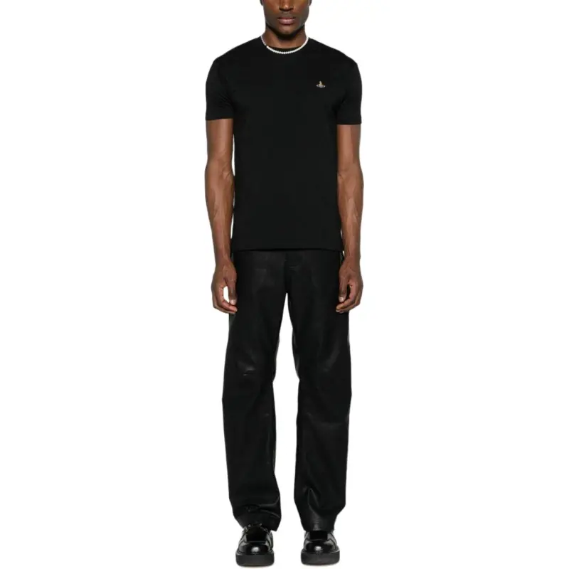 Vivienne Westwood Logo Embroidered Crewneck T Shirt-2