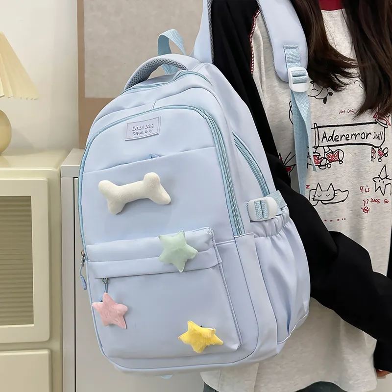 REDOO Nylon Backpack Regular Women's White/Black/Gray/Blue-6
