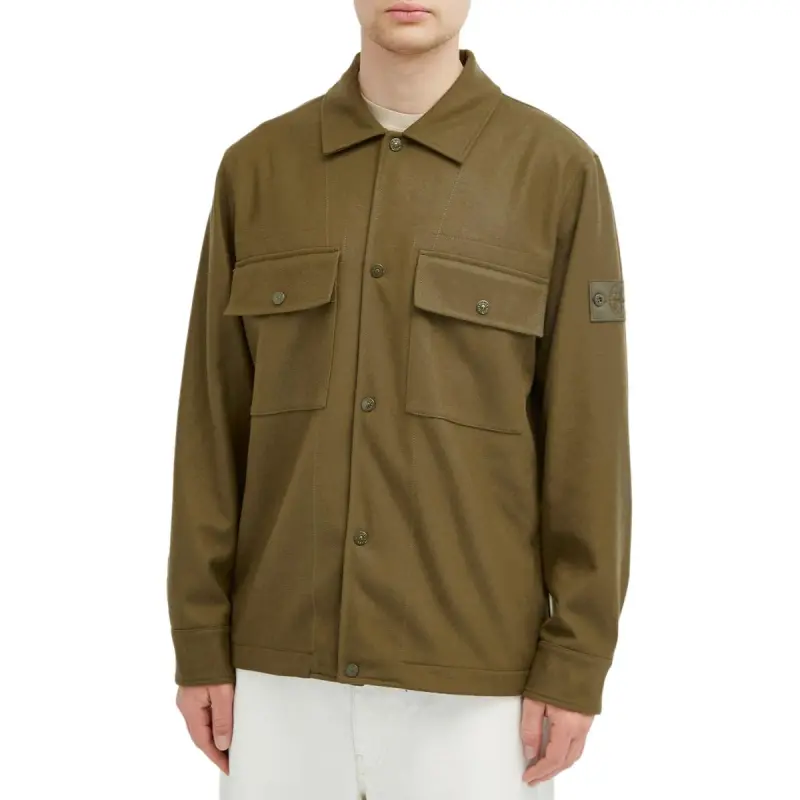 STONE ISLAND Ghost Piece Button Up Overshirt-3