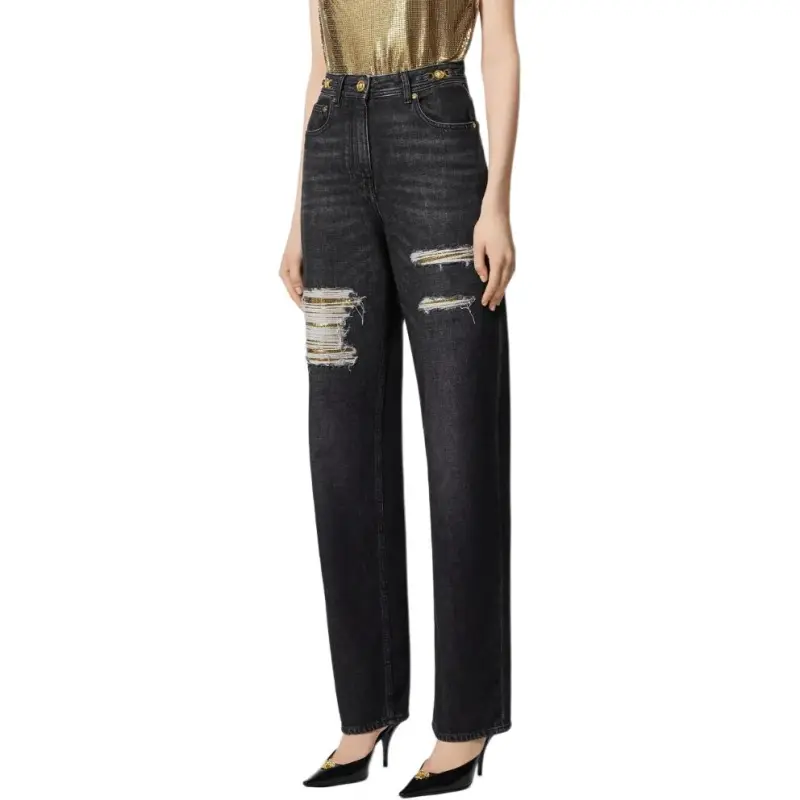 VERSACE SS25 Jeans Women's Black-2