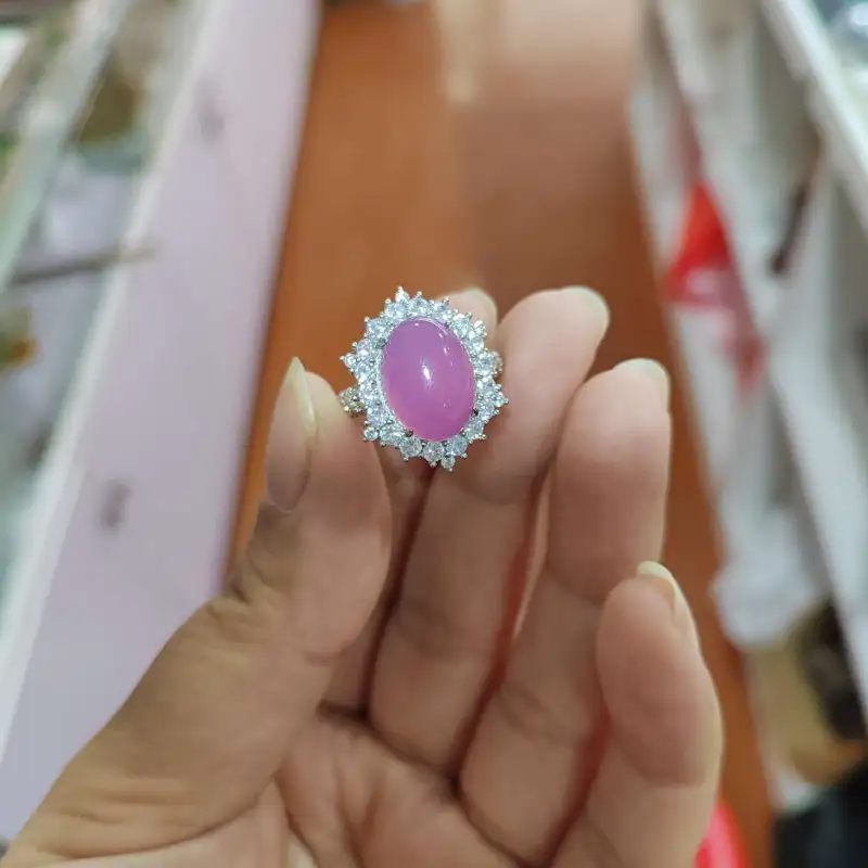 Gifts Chalcedony Jade Rings Unisex-1