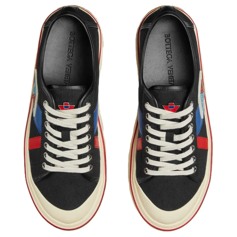 Bottega Veneta Eliot Low Top Canvas Shoes Unisex Black-3