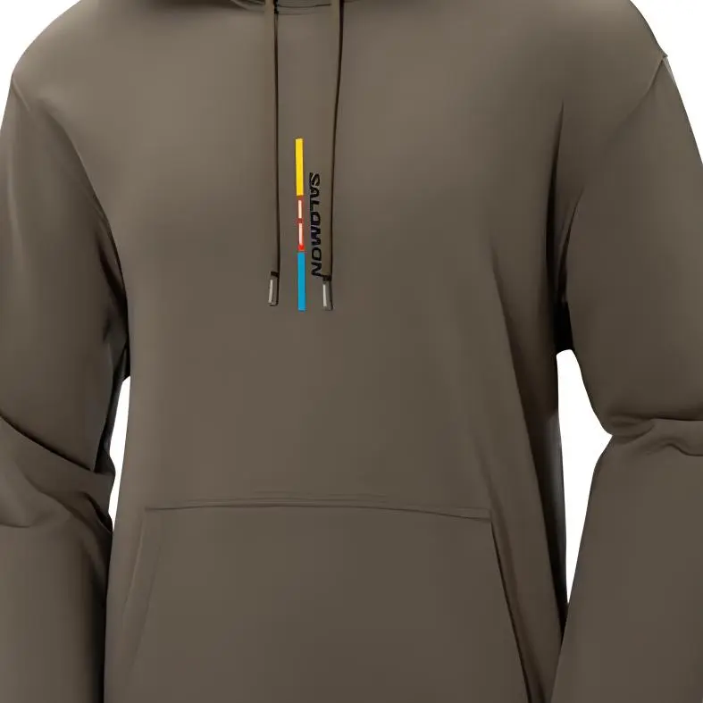 SALOMON Sweatshirt Men's Heather Mushroom Brown-2