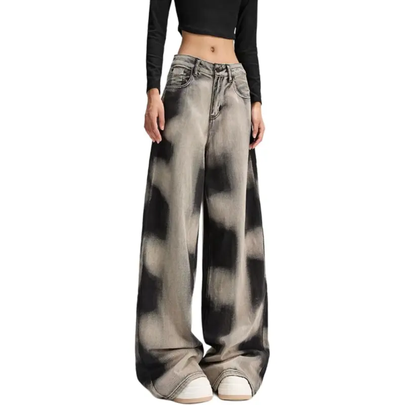 NHZN Jeans Unisex Black Gray-1