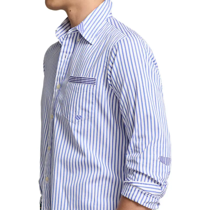 Polo Ralph Lauren Patchwork Striped Cotton Shirt-4