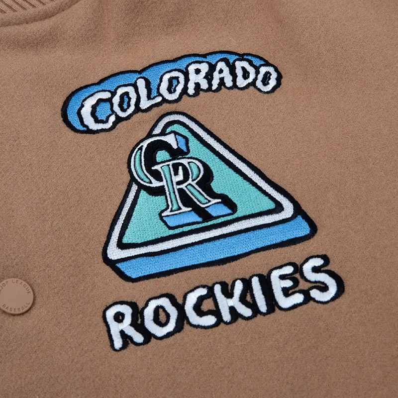 MLB Baseball Jacket Unisex Brown-2
