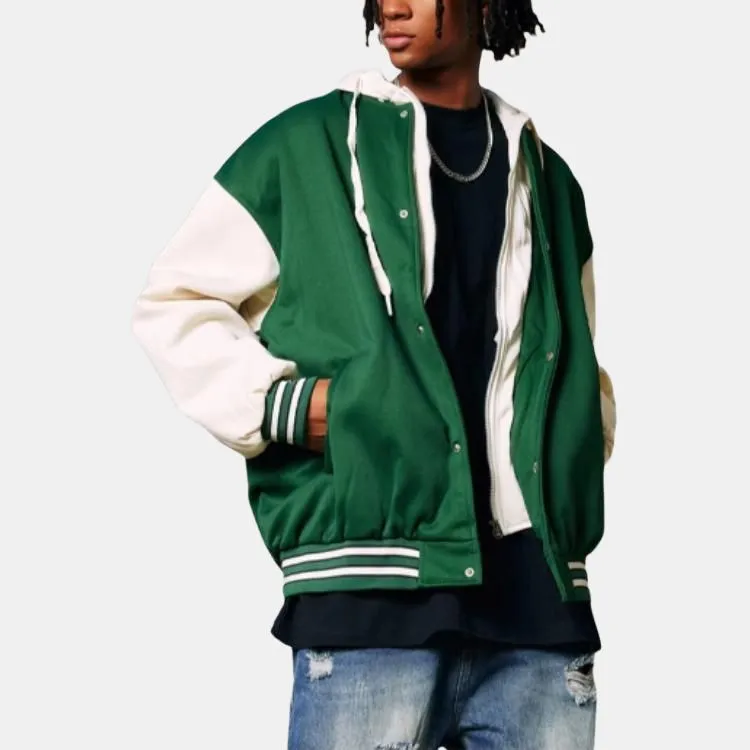 YearnObtainRainbow Baseball Jacket Unisex Green-4
