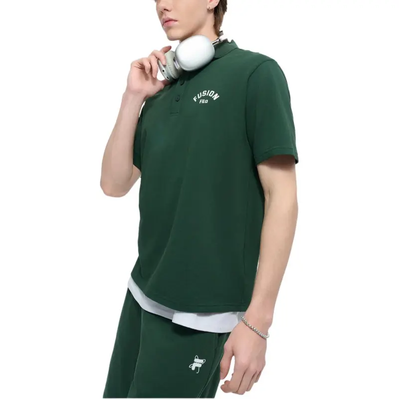 FILA FUSION FOBFUSION LIFE Polo Shirt Men's Yening Green-1