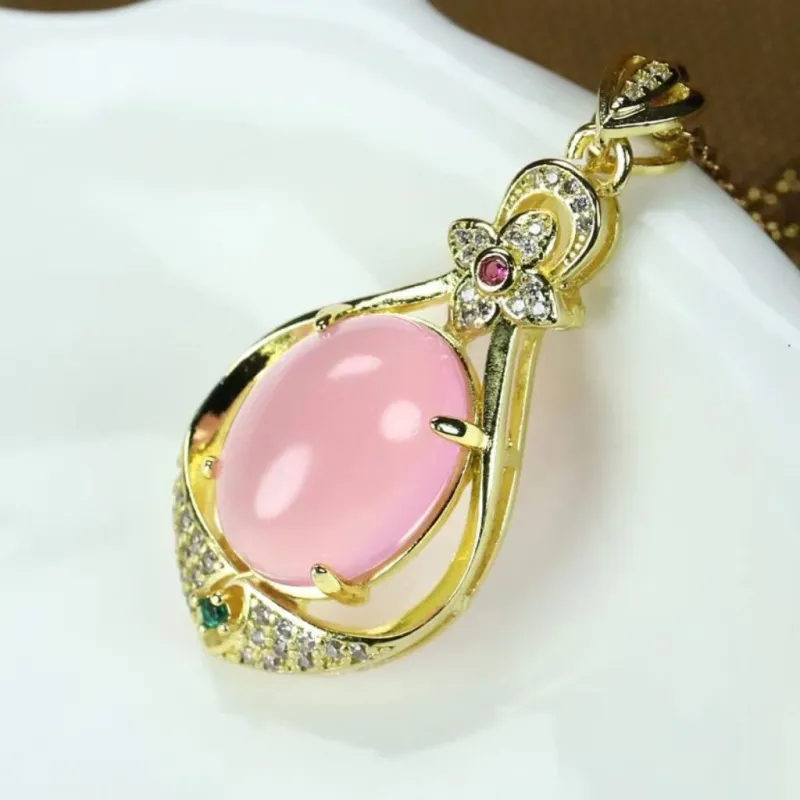 JUNWEN Chalcedony Necklaces Women's-3