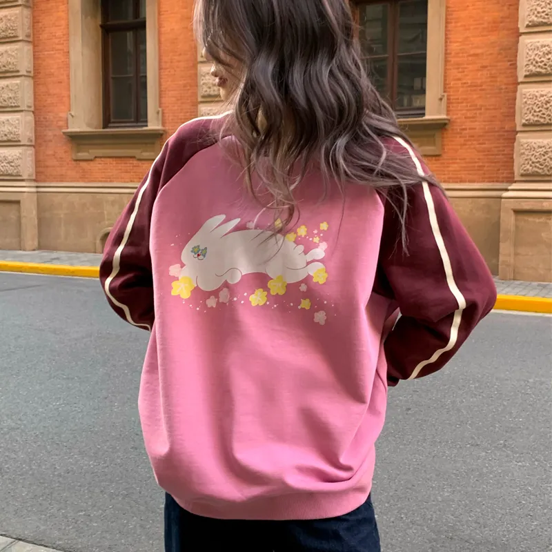 Thrillscrew Sweatshirts Unisex Pink-2