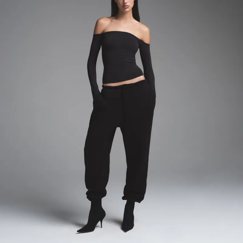 SKIMS FW24 VINTAGE FLEECE JOGGER Casual Pants Women's Washed Onyx/Washable Onyx-1