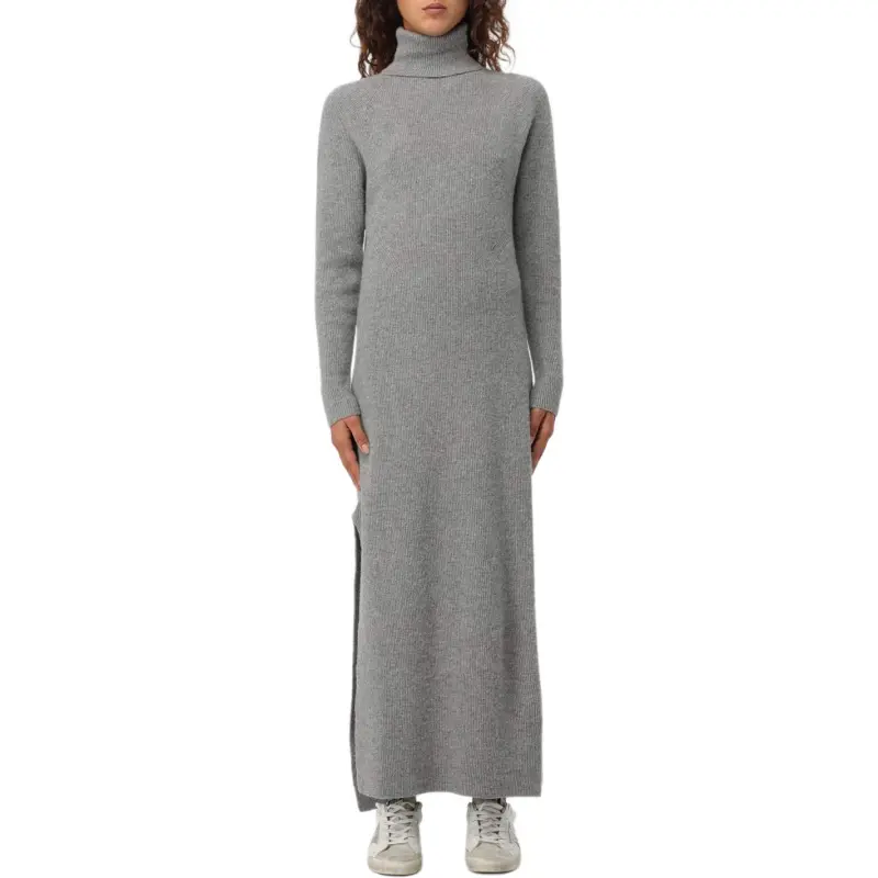 Golden Goose High Neck Ribbed Knit Dress-1