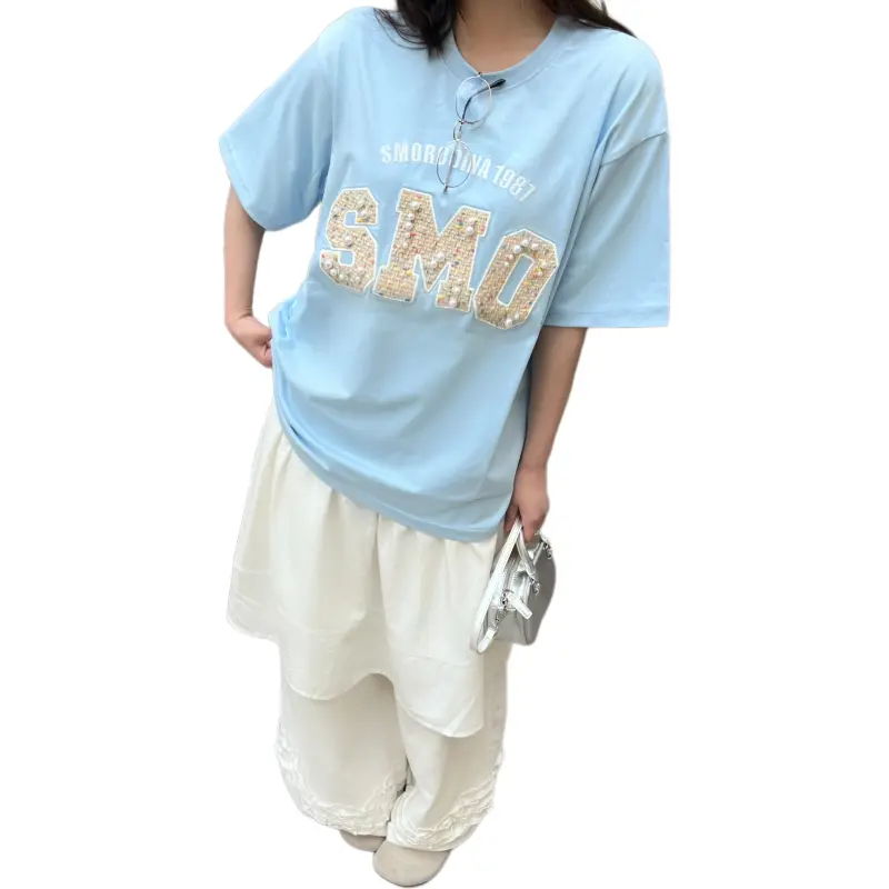 SMORODINA Drop Shoulder Sleeve T Shirt Women's-2