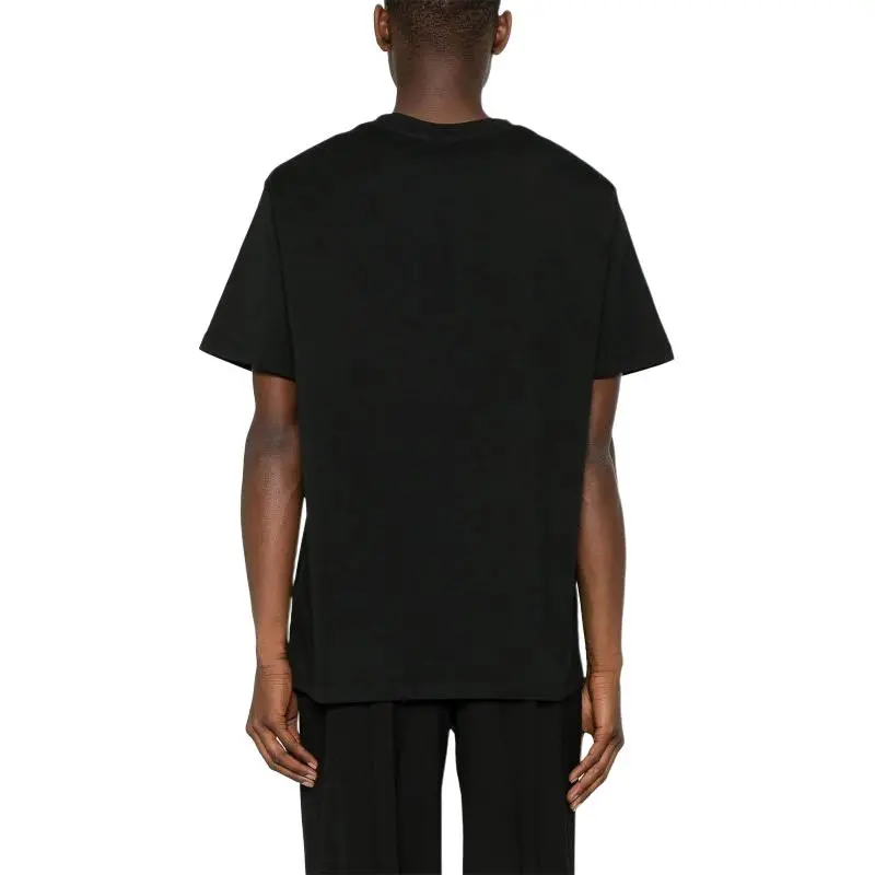 BALMAIN Logo Flock Crewneck T Shirt-3