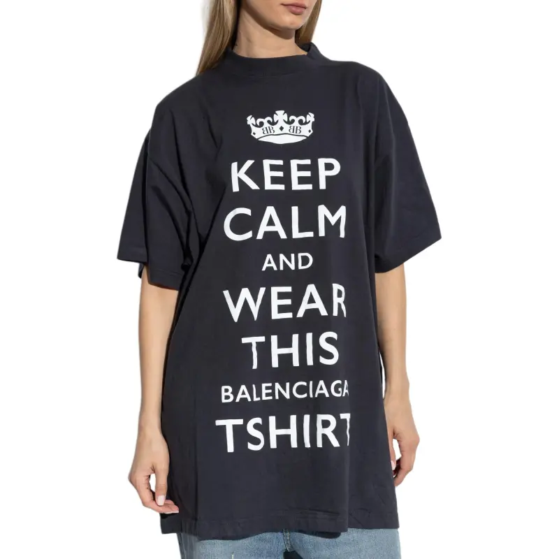 Balenciaga Keep Calm Washed Oversized T Shirt-3