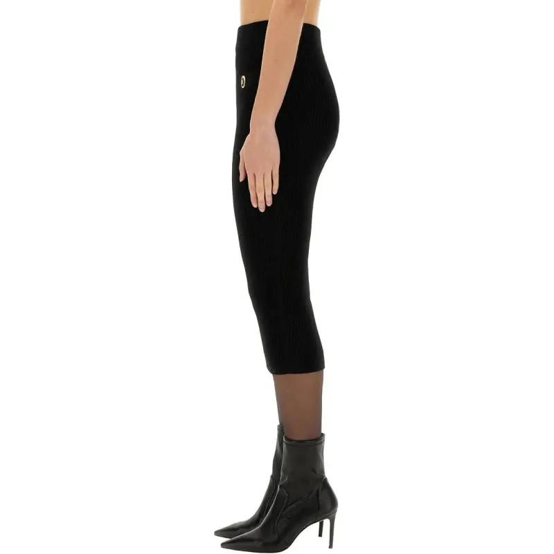 BALMAIN Button Detailed Ribbed Pencil Skirt-2
