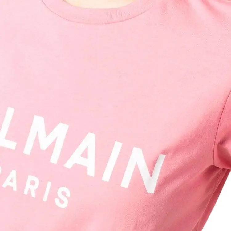 BALMAIN Regular T Shirt Women's Pink-4