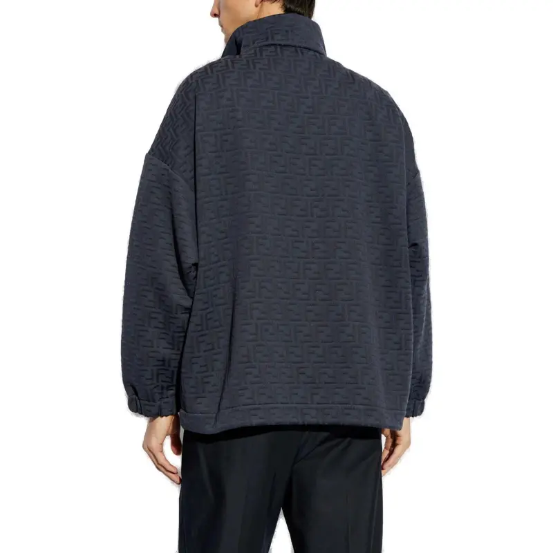 FENDI Monogram Printed Zipped Sweatshirt-3
