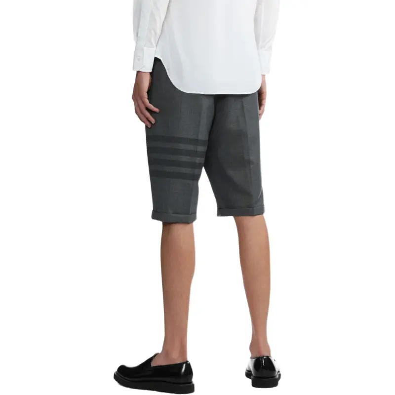 THOM BROWNE 4 Bar Wool blend Shorts-4