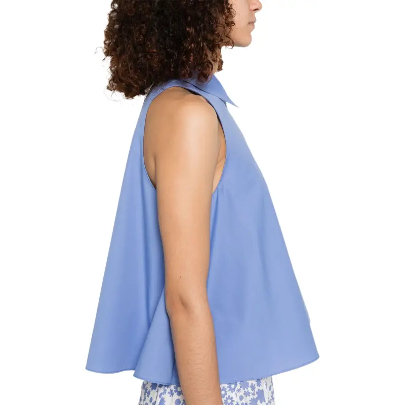 MARNI Flared Cotton Blouse-4