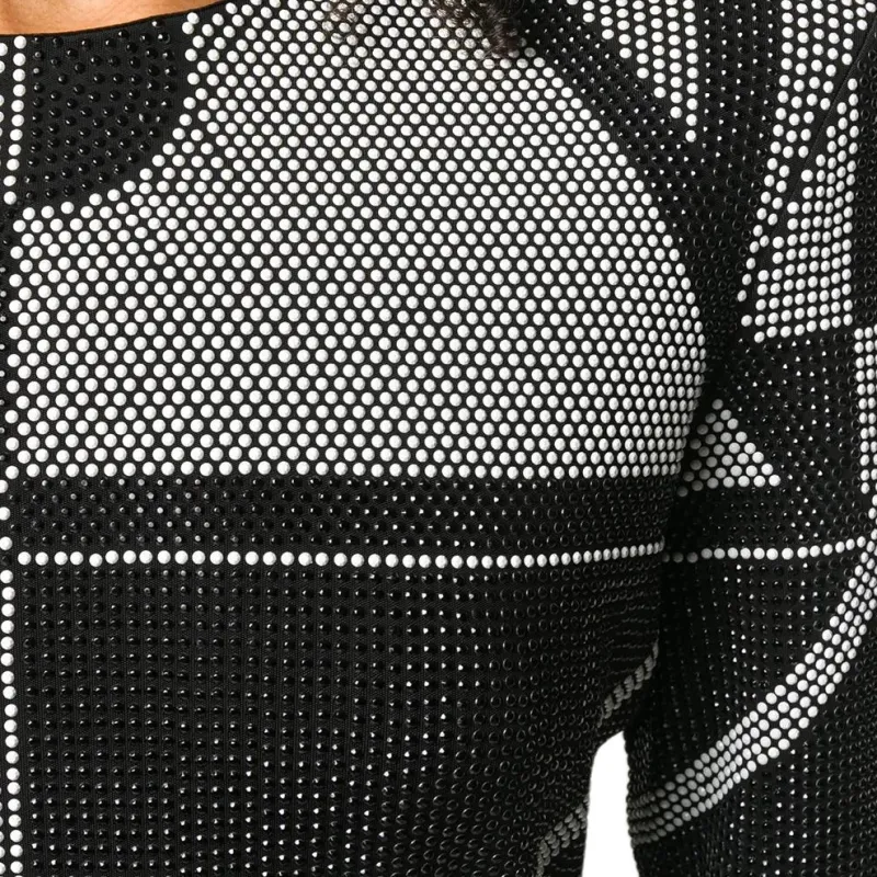 BALMAIN Rhinestone embellished Short Dress-5