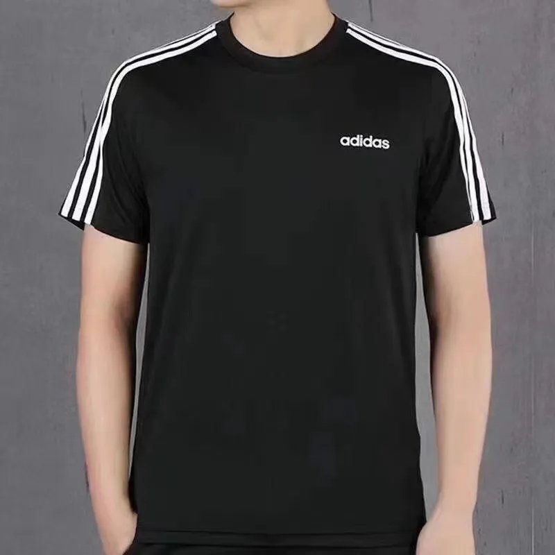 Adidas Set in Sleeve T Shirt Men's Black-6