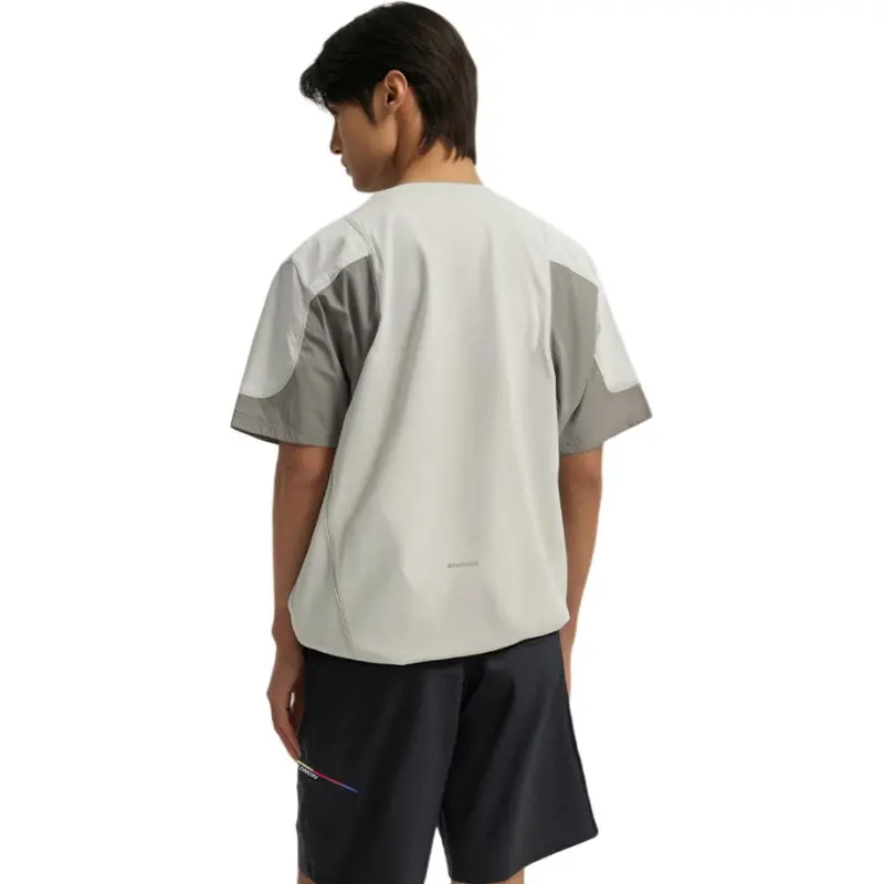 SALOMON T Shirt Men's Khaki Gray-2