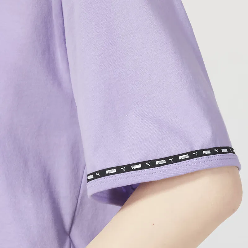 PUMA Drop Shoulder Sleeve T Shirt Women's Purple-5