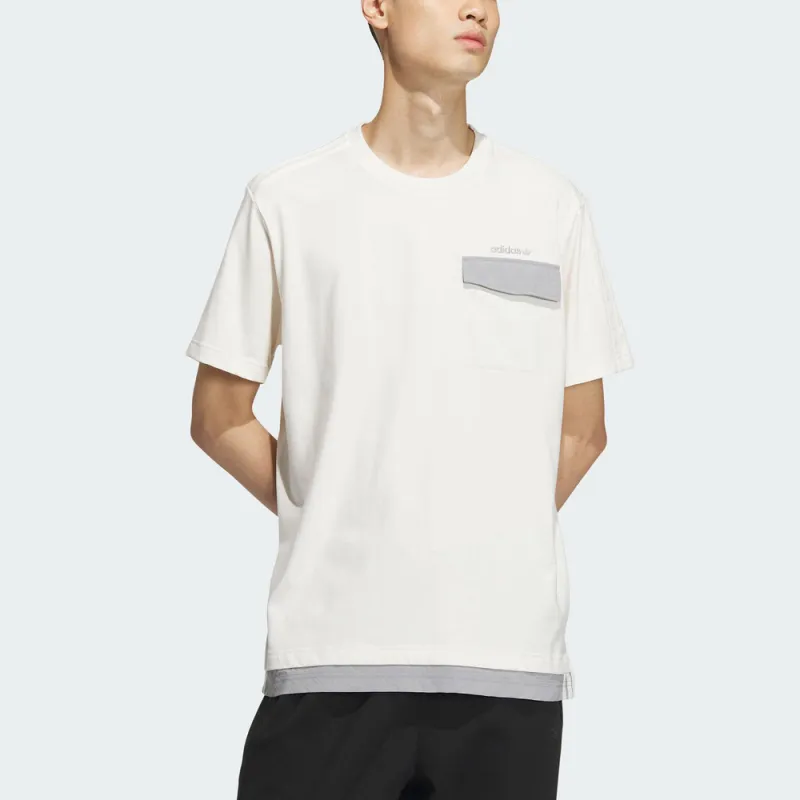 Adidas Originals T Shirts Men Pink White-1