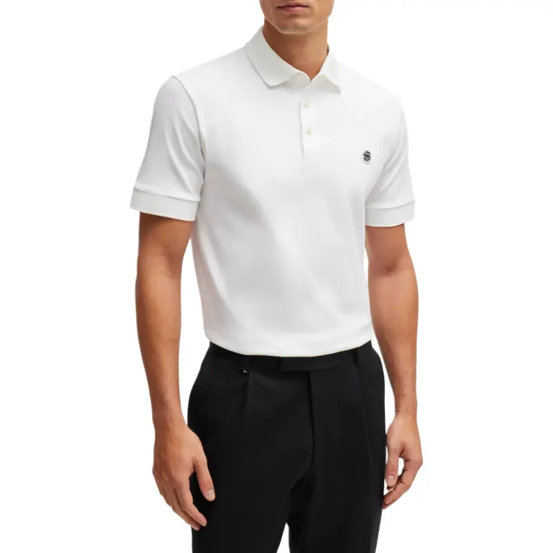 HUGO BOSS Double Monogram Patch Polo Shirt-1