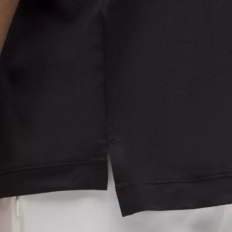 Lululemon Logo Sport Polo Shirt Men's Black-4