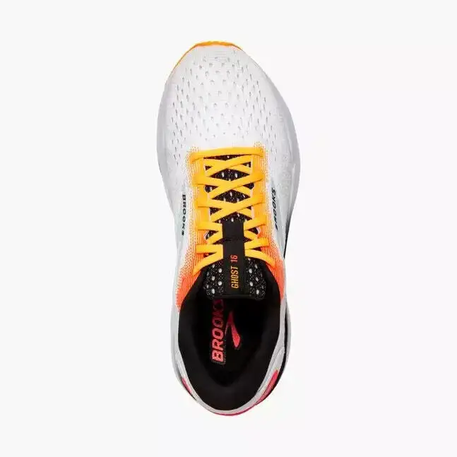 Brooks Ghost 16 Slip Resistant And Breathable Low Top Casual Running Shoes Men's White-3