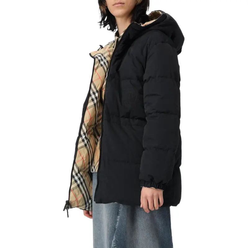 Burberry Checked Hooded Reversible Down Jacket-5