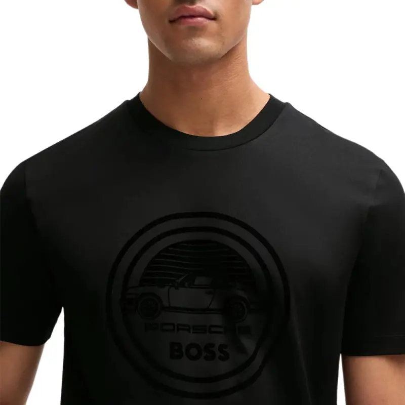 HUGO BOSS X Porsche Logo Printed Crewneck T Shirt-4