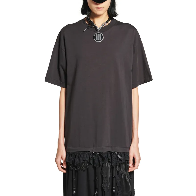 Balenciaga SS25 Short Sleeved Dress Regular Fit Women's Black-2