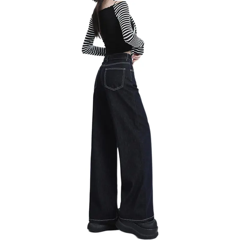Wen Shan Jeans Women's Dark Blue-1