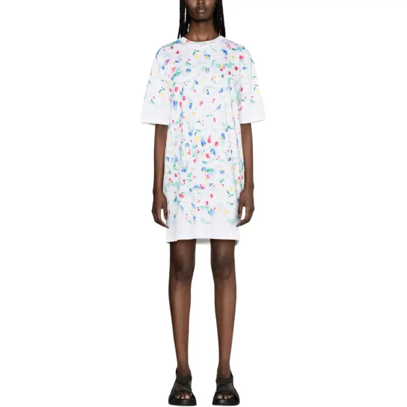 MARNI Logo Patch Motif Printed Midi Dress-2
