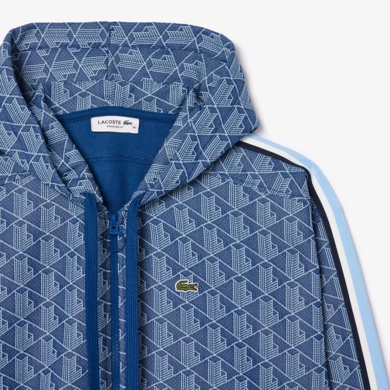 LACOSTE Jacquard Monogram Hoodie-4