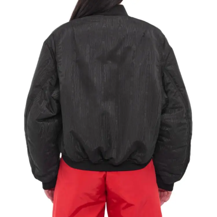 Marine Serre Logo Detailed Zip Up Bomber Jacket-4