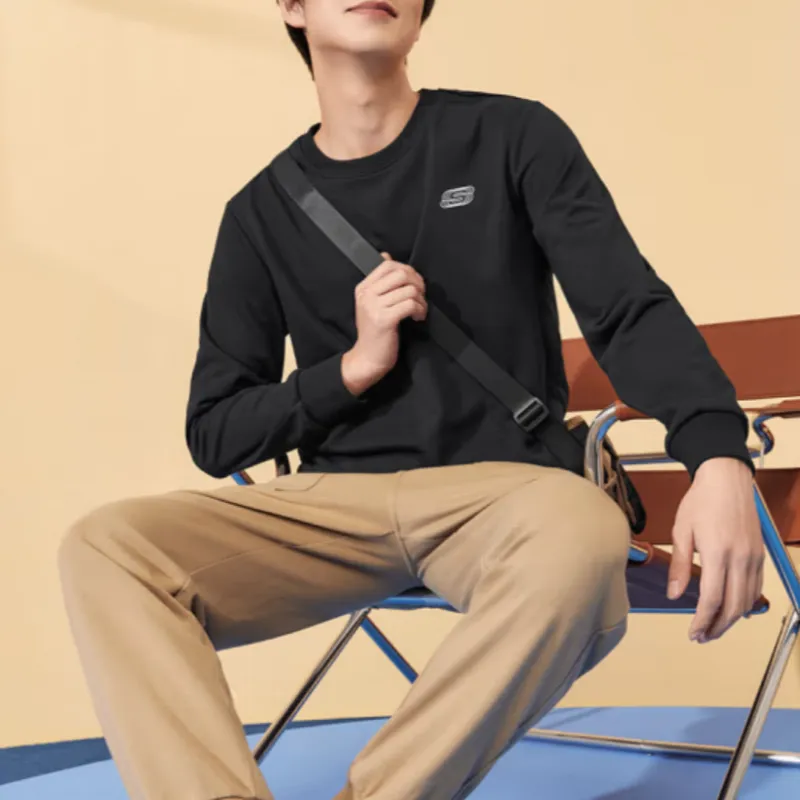 Skechers Colorful Sweatshirt Unisex Carbon Black-3