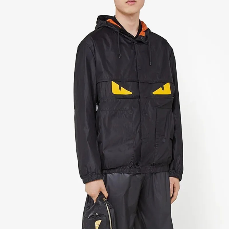 FENDI Windbreaker Jacket Men's Black-3