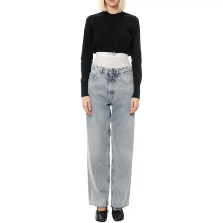 MM6 Maison Margiela Crewneck Deconstructed Knitted Jumper-2