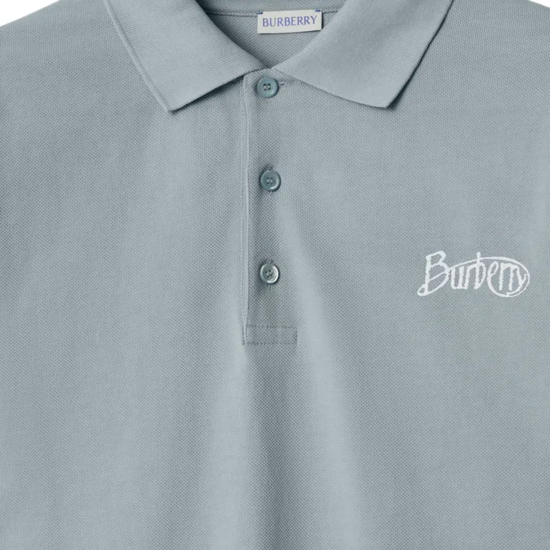 Burberry SS24 Polo Shirt Men's Wind Gray-4