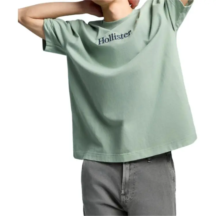 Hollister T Shirt Unisex Khaki Green-2