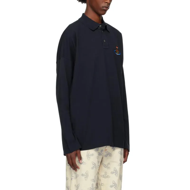 Vivienne Westwood Polo Shirt Men's Marine Blue-4
