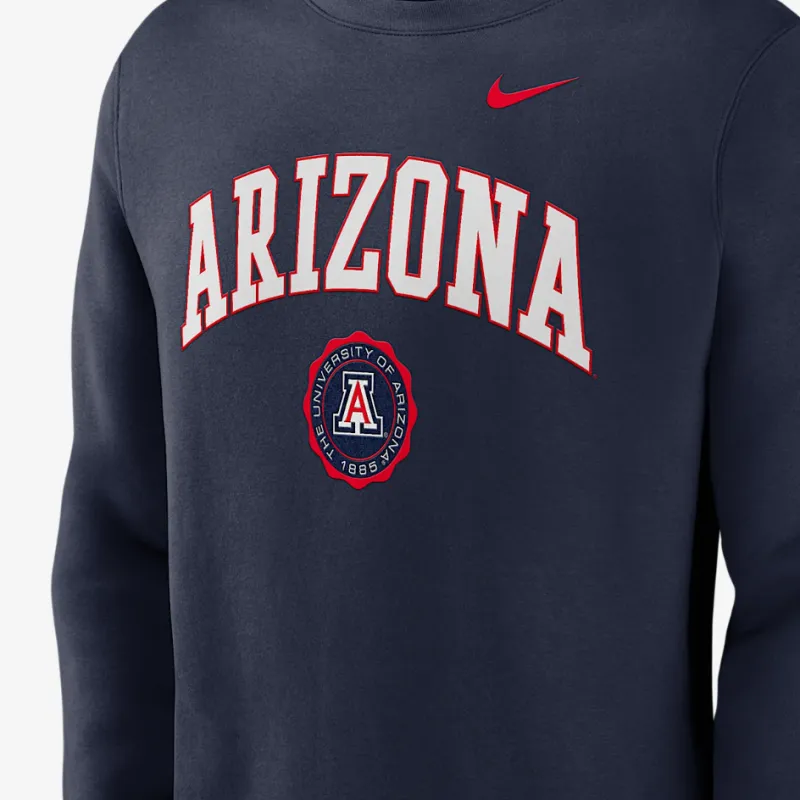 Nike Arizona Wildcats Arched Seal Men's Nike College Pullover Crew-3