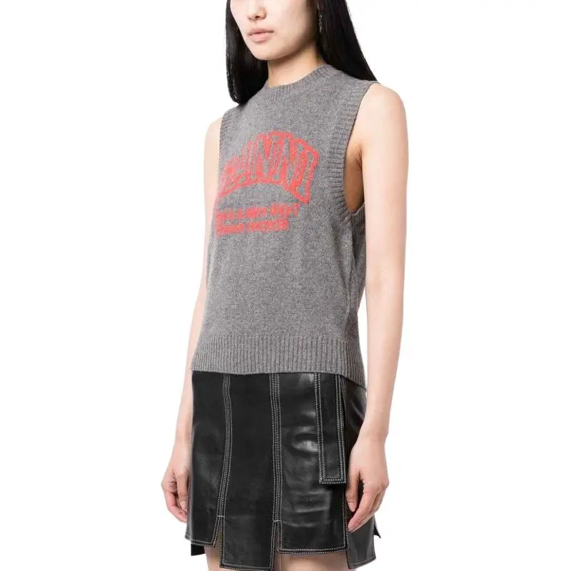 GANNI Graphic Vest 'Frost Grey'-3